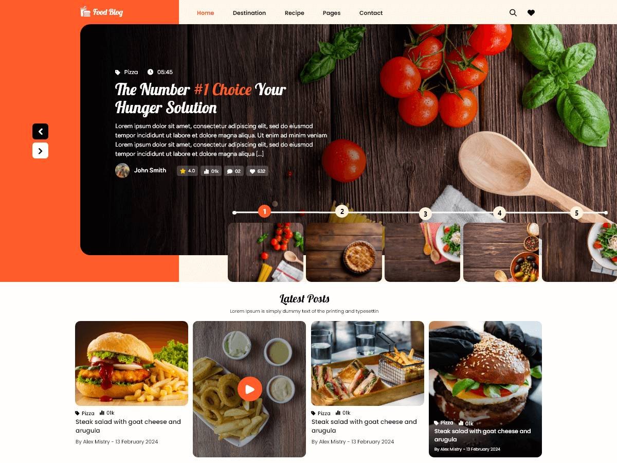 Free Food Blogger Hub Wordpress Theme - VineThemes