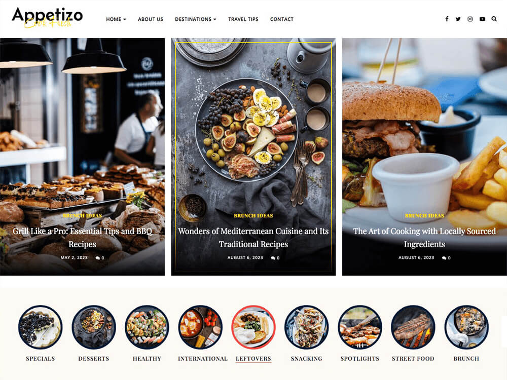 appetizo cooking recipe wordpress theme